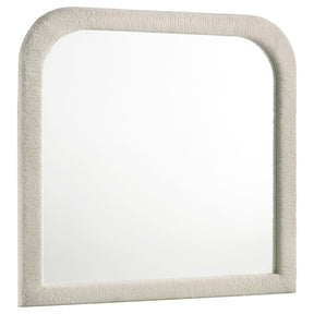  Coaster Furniture Sonya 360114 Upholstered Bedroom Dresser Mirror - Ivory IMAGE 1