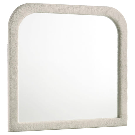  Coaster Furniture Sonya 360114 Upholstered Bedroom Dresser Mirror - Ivory IMAGE 1