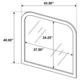  Coaster Furniture Sonya 360114 Upholstered Bedroom Dresser Mirror - Ivory IMAGE 6