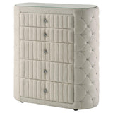  Coaster Furniture Sonya 360115 5-drawer Upholstered Bedroom Chest - Ivory IMAGE 12