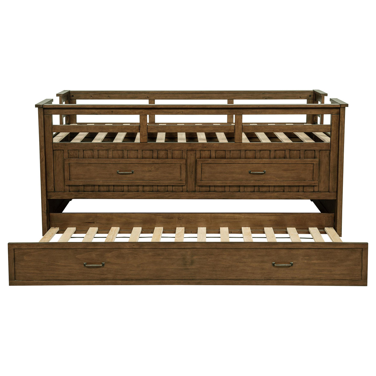  Coaster Furniture Carlsbad 400716T Wood Twin Captains Bed With Trundle - Medium Brown IMAGE 6