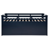  Coaster Furniture Carlsbad 401980T Wood Twin Captains Bed With Trundle - Navy Blue IMAGE 3