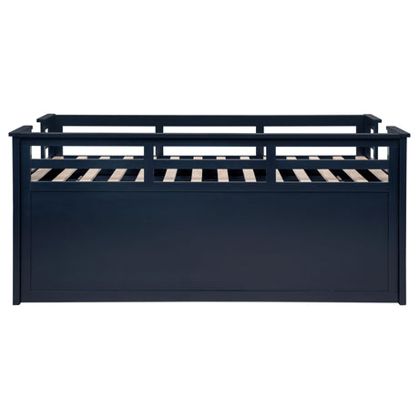  Coaster Furniture Carlsbad 401980T Wood Twin Captains Bed With Trundle - Navy Blue IMAGE 3