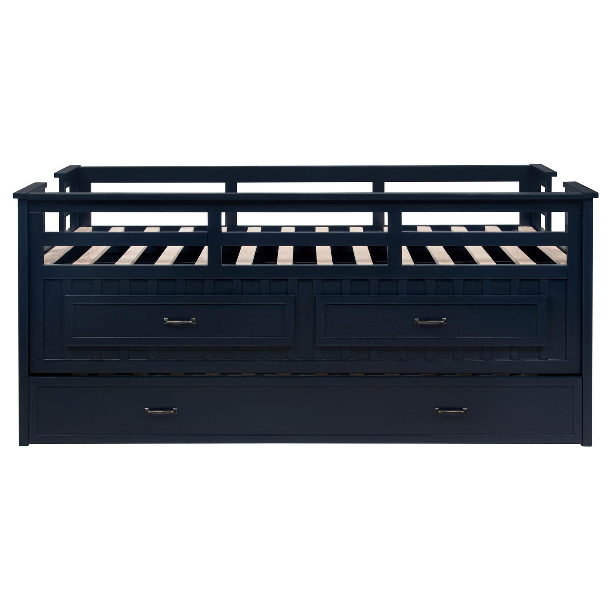  Coaster Furniture Carlsbad 401980T Wood Twin Captains Bed With Trundle - Navy Blue IMAGE 6