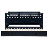  Coaster Furniture Carlsbad 401980T Wood Twin Captains Bed With Trundle - Navy Blue IMAGE 8