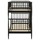  Coaster Furniture Abram 460061BLKT Windsor Twin Over Twin Wood Bunk Bed with Ladder - Black IMAGE 6