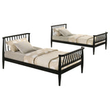  Coaster Furniture Abram 460061BLKT Windsor Twin Over Twin Wood Bunk Bed with Ladder - Black IMAGE 7