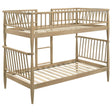  Coaster Furniture Abram 460061T Windsor Twin Over Twin Wood Bunk Bed with Ladder - Almond IMAGE 1