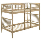  Coaster Furniture Abram 460061T Windsor Twin Over Twin Wood Bunk Bed with Ladder - Almond IMAGE 2