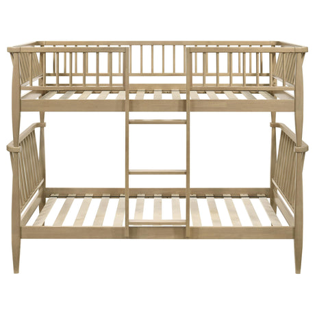  Coaster Furniture Abram 460061T Windsor Twin Over Twin Wood Bunk Bed with Ladder - Almond IMAGE 8