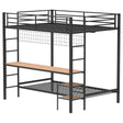  Coaster Furniture Bettoni 460209BLK Metal Full Over Twin Workstation Bunk Bed - Matte Black IMAGE 1