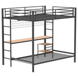 Coaster Furniture Bettoni 460209BLK Metal Full Over Twin Workstation Bunk Bed - Matte Black IMAGE 6
