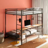 Coaster Furniture Bettoni 460209BLK Metal Full Over Twin Workstation Bunk Bed - Matte Black IMAGE 8