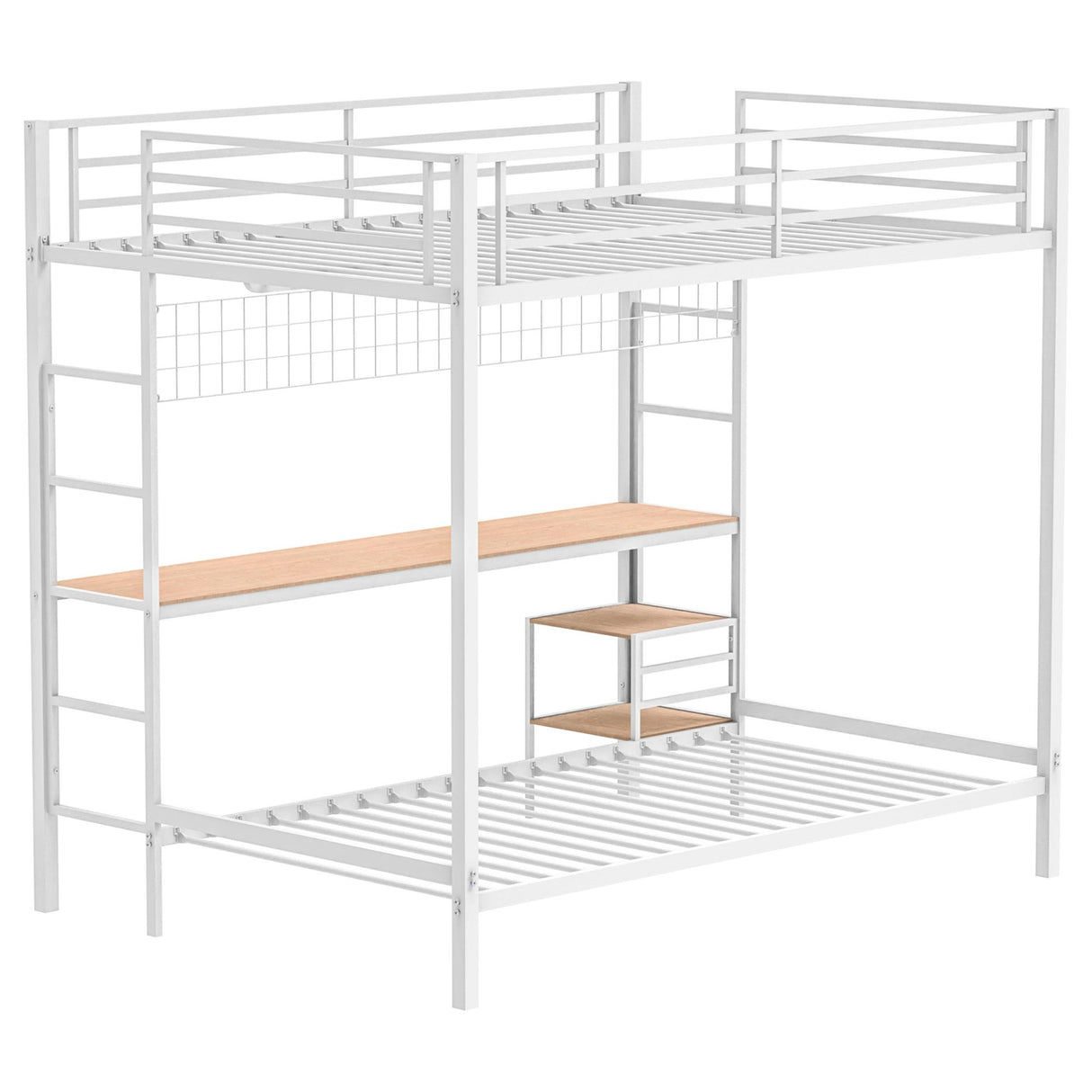  Coaster Furniture Bettoni 460209WHT Metal Full Over Twin Workstation Bunk Bed - Matte White IMAGE 6