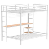  Coaster Furniture Bettoni 460209WHT Metal Full Over Twin Workstation Bunk Bed - Matte White IMAGE 6
