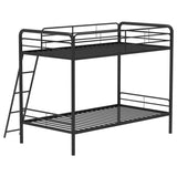  Coaster Furniture Carson 460334BLK Metal Twin Over Twin Bunk Bed - Glossy Black IMAGE 3
