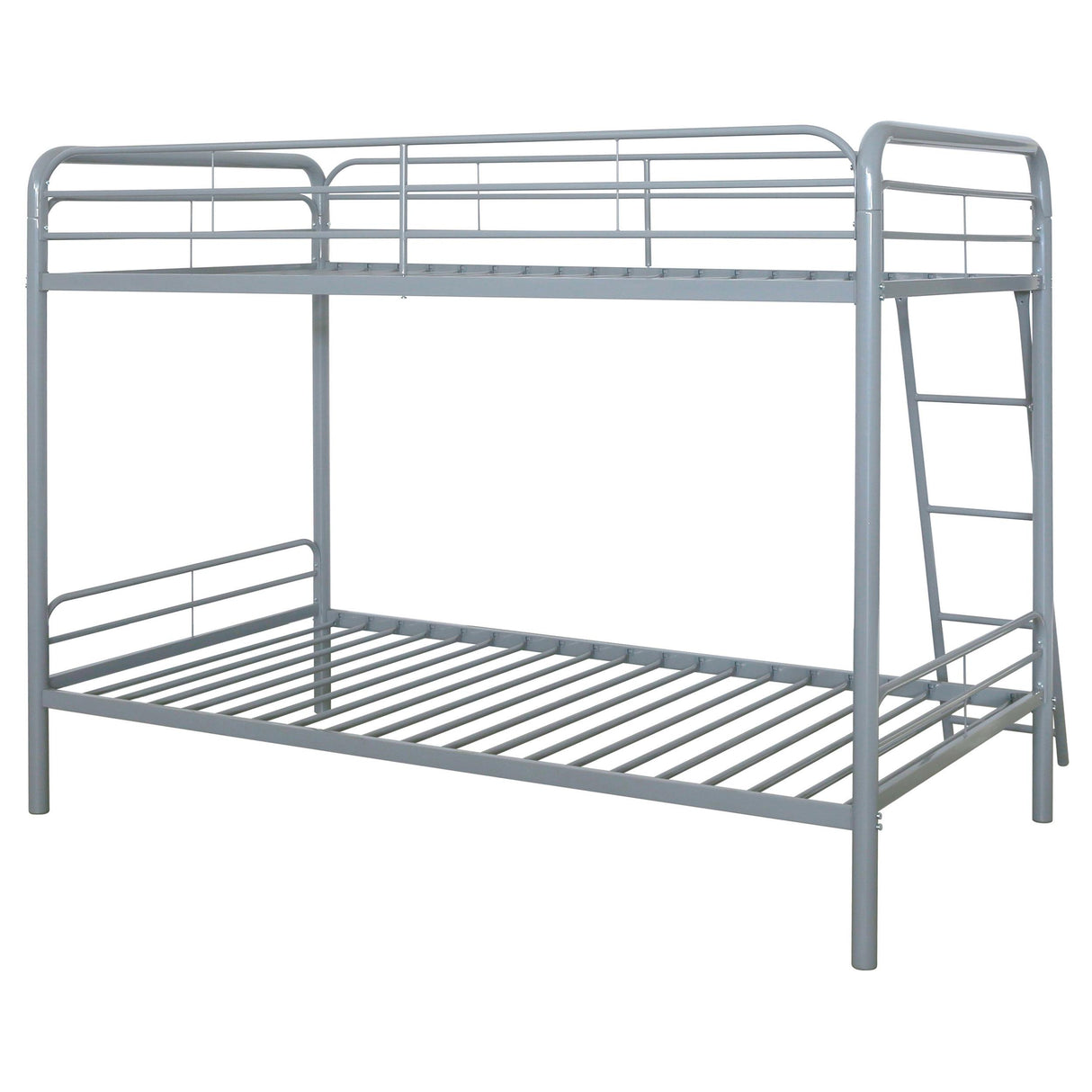  Coaster Furniture Carson 460334SVR Metal Twin Over Twin Bunk Bed - Glossy Silver IMAGE 4