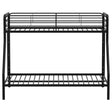  Coaster Furniture Carson 460340BLK Metal Twin Over Full Bunk Bed - Glossy Black IMAGE 1