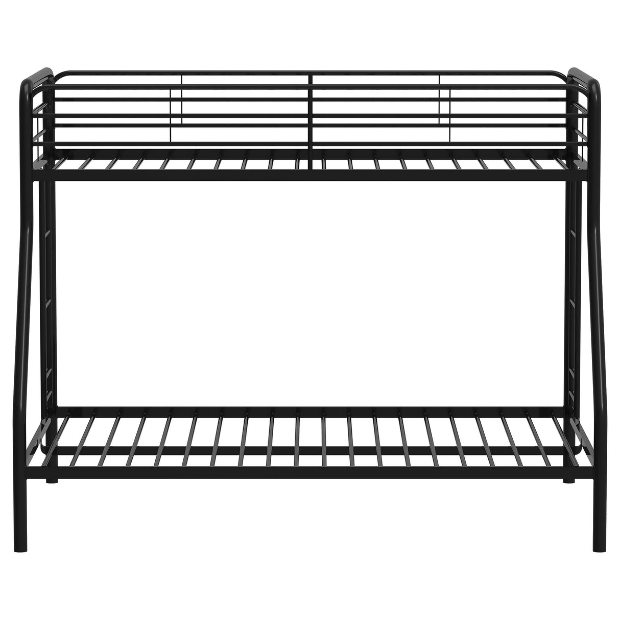  Coaster Furniture Carson 460340BLK Metal Twin Over Full Bunk Bed - Glossy Black IMAGE 1