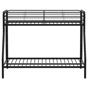  Coaster Furniture Carson 460340BLK Metal Twin Over Full Bunk Bed - Glossy Black IMAGE 1