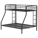  Coaster Furniture Carson 460340BLK Metal Twin Over Full Bunk Bed - Glossy Black IMAGE 4
