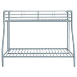  Coaster Furniture Carson 460340SVR Metal Twin Over Full Bunk Bed - Glossy Silver IMAGE 2