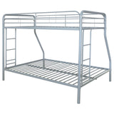  Coaster Furniture Carson 460340SVR Metal Twin Over Full Bunk Bed - Glossy Silver IMAGE 4