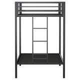  Coaster Furniture Alevera 460361BLK Metal Twin Over Twin Bunk Bed with Ladder - Black IMAGE 4