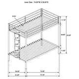  Coaster Furniture Alevera 460361WHT Metal Twin Over Twin Bunk Bed with Ladder - White IMAGE 7