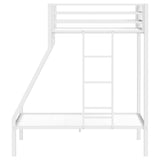  Coaster Furniture Alevera 460365WHT Metal Twin Over Full Bunk Bed with Ladder - White IMAGE 4