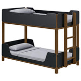  Coaster Furniture Morris 460369 Twin Over Twin Wood Bunk Bed - Black/Walnut IMAGE 6