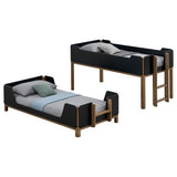  Coaster Furniture Morris 460369 Twin Over Twin Wood Bunk Bed - Black/Walnut IMAGE 7