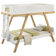 Coaster Furniture Frankie 460570T-SM Twin Over Twin Bunk Bed with 7-inch Mattresses - White IMAGE 1