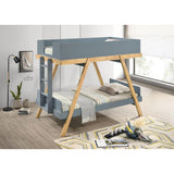  Coaster Furniture Frankie 460572T-SM Twin Over Twin Bunk Bed with 7-inch Mattresses - Blue IMAGE 2