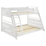  Coaster Furniture Holden 460593WHT Wood Veneer Twin Over Full Bunk Bed - White IMAGE 1