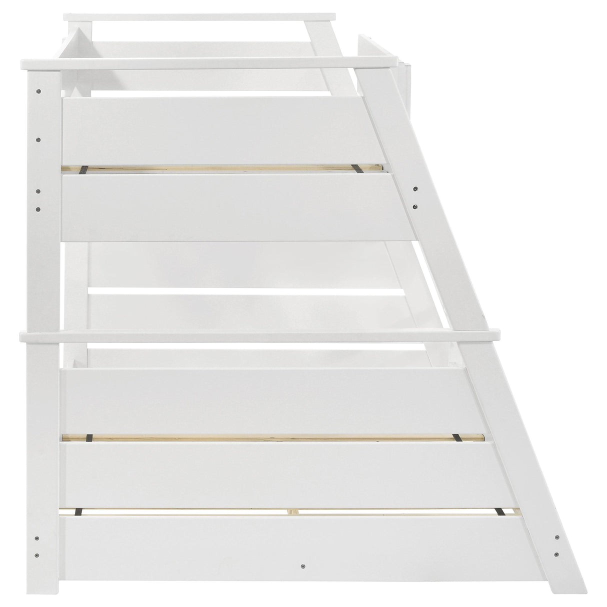  Coaster Furniture Holden 460593WHT Wood Veneer Twin Over Full Bunk Bed - White IMAGE 10