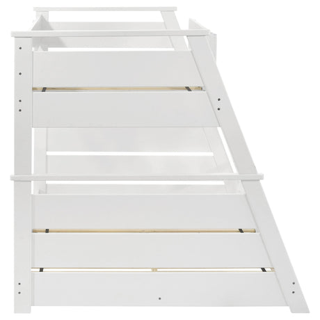  Coaster Furniture Holden 460593WHT Wood Veneer Twin Over Full Bunk Bed - White IMAGE 10