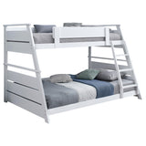  Coaster Furniture Holden 460593WHT Wood Veneer Twin Over Full Bunk Bed - White IMAGE 3