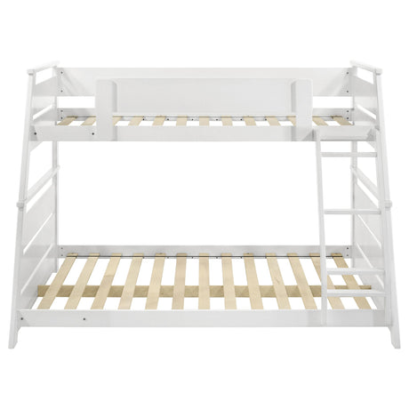  Coaster Furniture Holden 460593WHT Wood Veneer Twin Over Full Bunk Bed - White IMAGE 5