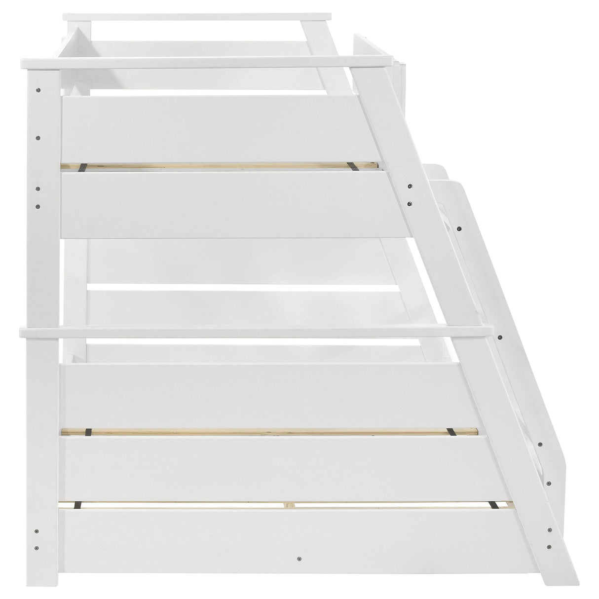  Coaster Furniture Holden 460593WHT Wood Veneer Twin Over Full Bunk Bed - White IMAGE 9