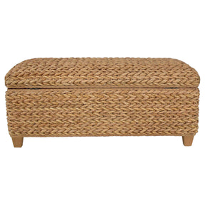  Coaster Furniture Laughton 500215NTL Hand-Woven Banana Leaf Storage Bench - Natural IMAGE 1