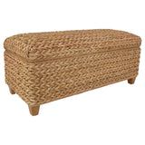  Coaster Furniture Laughton 500215NTL Hand-Woven Banana Leaf Storage Bench - Natural IMAGE 8