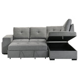  Coaster Furniture Roanne 500347 Fabric Upholstered Sleeper Sectional Sofa - Grey IMAGE 14