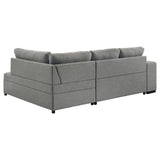  Coaster Furniture Roanne 500347 Fabric Upholstered Sleeper Sectional Sofa - Grey IMAGE 16