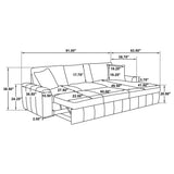  Coaster Furniture Pastrana 500348 Upholstered Sleeper Sectional Sofa RAF Chaise - Camel IMAGE 15