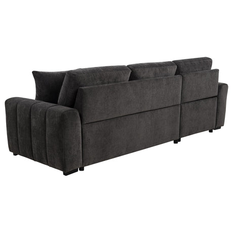  Coaster Furniture Pastrana 500349 Upholstered Sleeper Sectional Sofa LAF Chaise - Grey IMAGE 14