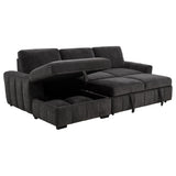  Coaster Furniture Pastrana 500349 Upholstered Sleeper Sectional Sofa LAF Chaise - Grey IMAGE 2