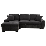  Coaster Furniture Pastrana 500349 Upholstered Sleeper Sectional Sofa LAF Chaise - Grey IMAGE 5