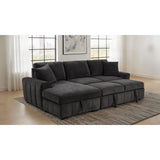  Coaster Furniture Pastrana 500349 Upholstered Sleeper Sectional Sofa LAF Chaise - Grey IMAGE 7