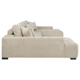  Coaster Furniture Cannella 500350 U-Shaped Double Chaise Upholstered Sectional Sofa - Beige IMAGE 6